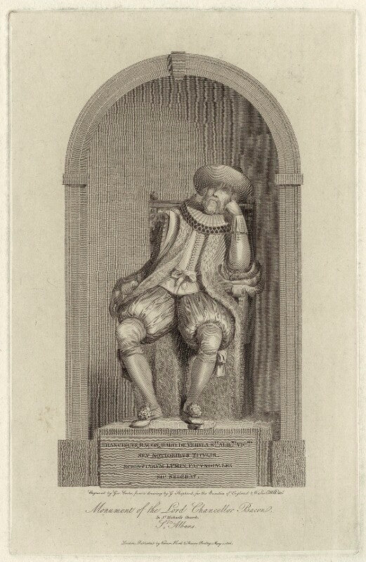Monument to francis bacon, 1st viscount st alban in st. michael's church, st. albans npg d26072