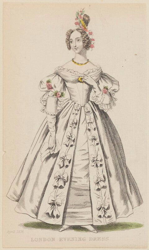 'london evening dress', april 1836 npg d47693