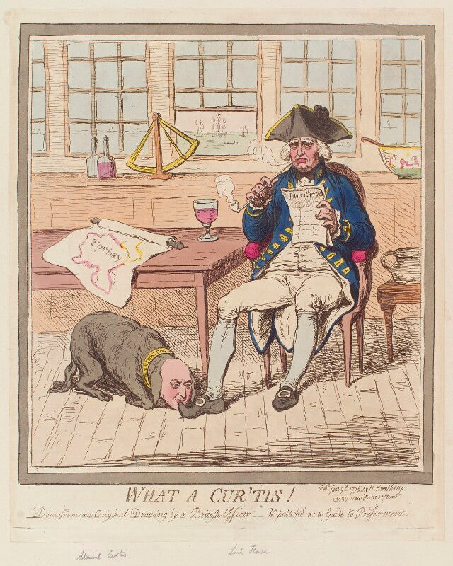 'what a cur 'tis!' (sir roger curtis, 1st bt; richard howe, 1st earl howe) npg d12530