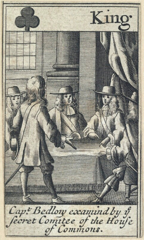 'capt. bedlow examind by ye secret comitee of the house of commons' (william bedloe) npg d23013(a)