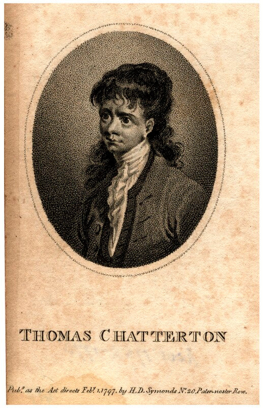 Unknown boy engraved as thomas chatterton npg d7830