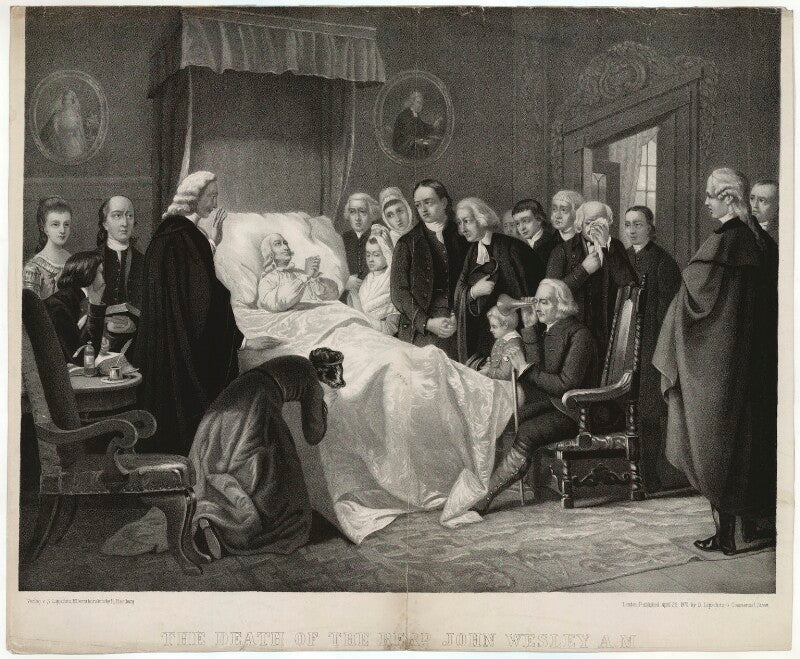 John wesley ('the death of the revrd john wesley a.m.') npg d37686