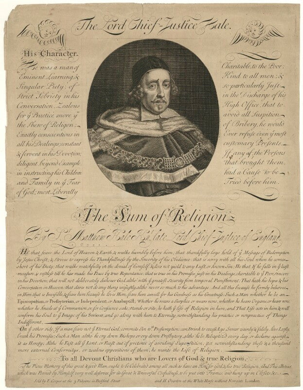 Sir matthew hale npg d35112