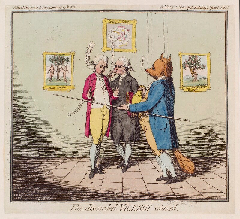 'the discarded viceroy silenced' (charles james fox and two others) npg d12320