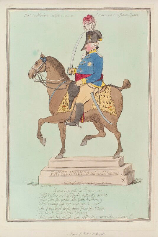 King george iv ('hint to modern sculptors, as an ornament to a future square') npg d12570