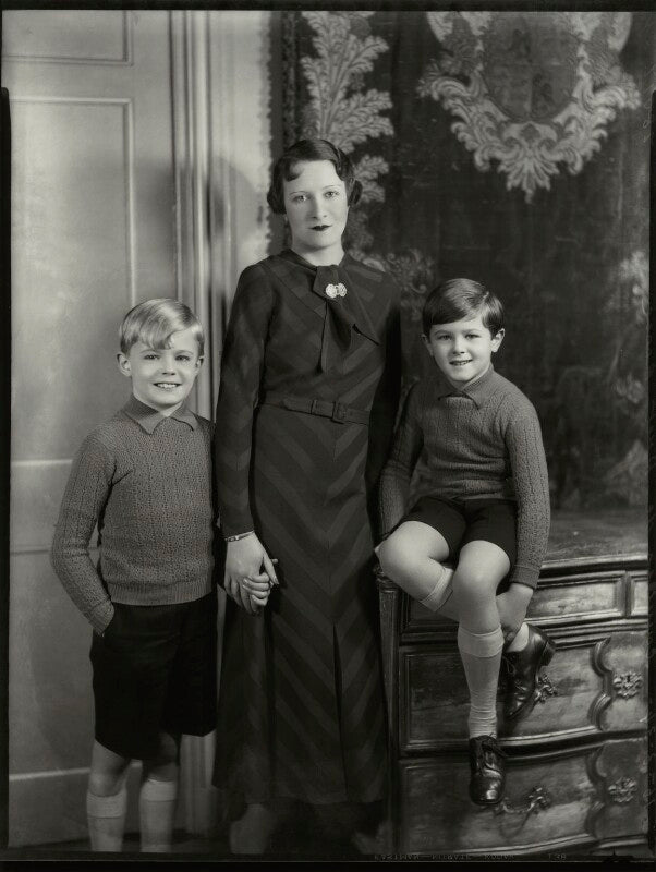 Countess elizabeth de pret roose (née garland) with her sons, john garland de pret roose and michael de pret roose npg x151037