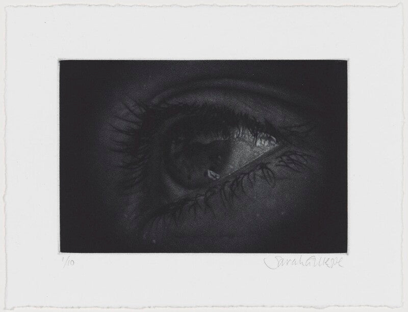 Mezzotint of an eye npg d49616