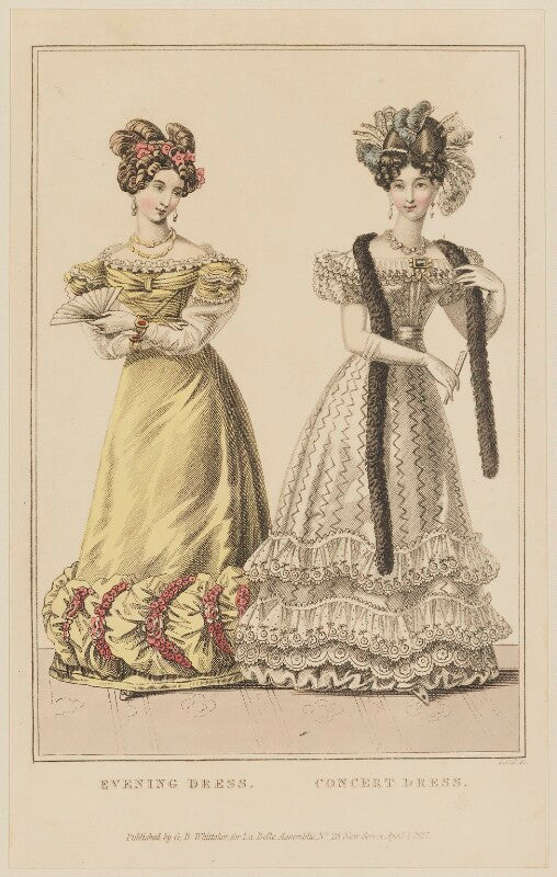 'evening dress. concert dress', april 1827 npg d47602