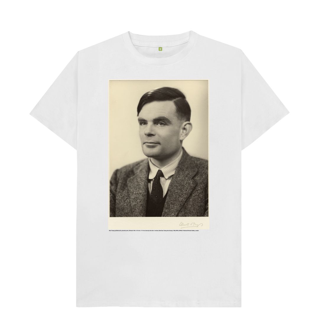 White alan turing unisex t shirt