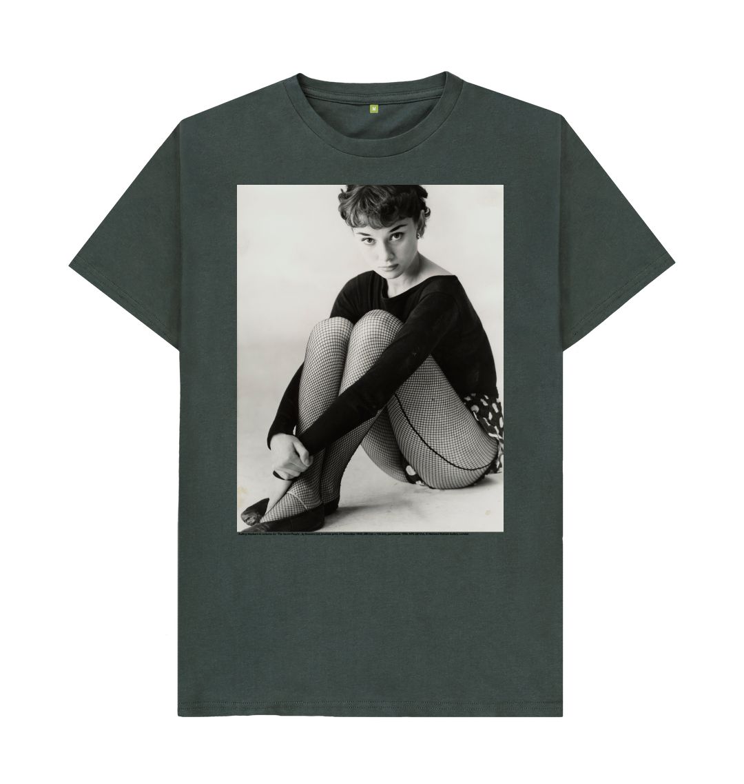 Dark grey audrey hepburn unisex t shirt