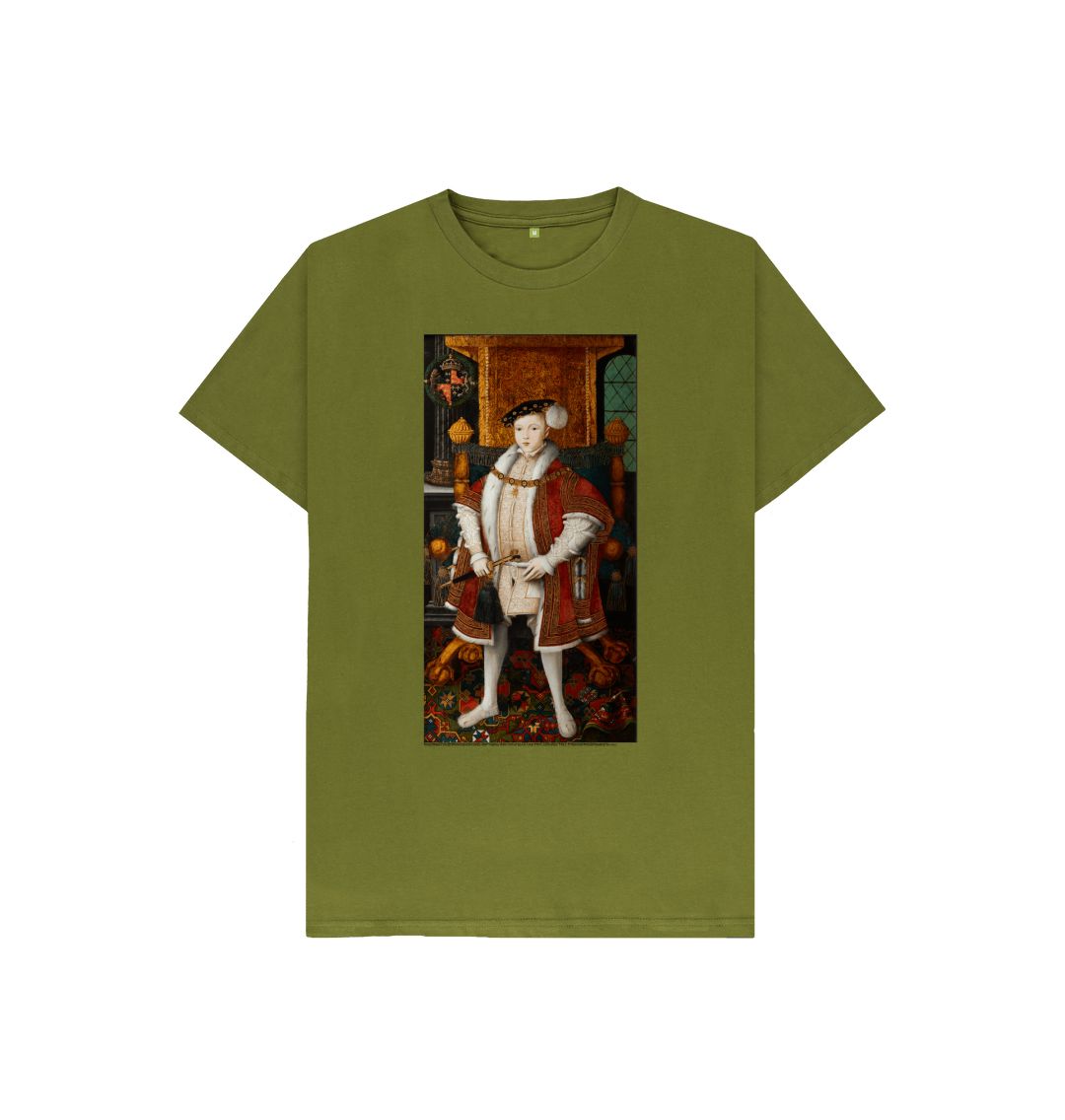 Moss green king edward vi kids t shirt