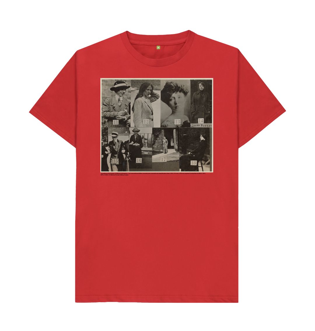 Red 'surveillance photograph of militant suffragettes' npg x132847 unisex t shirt