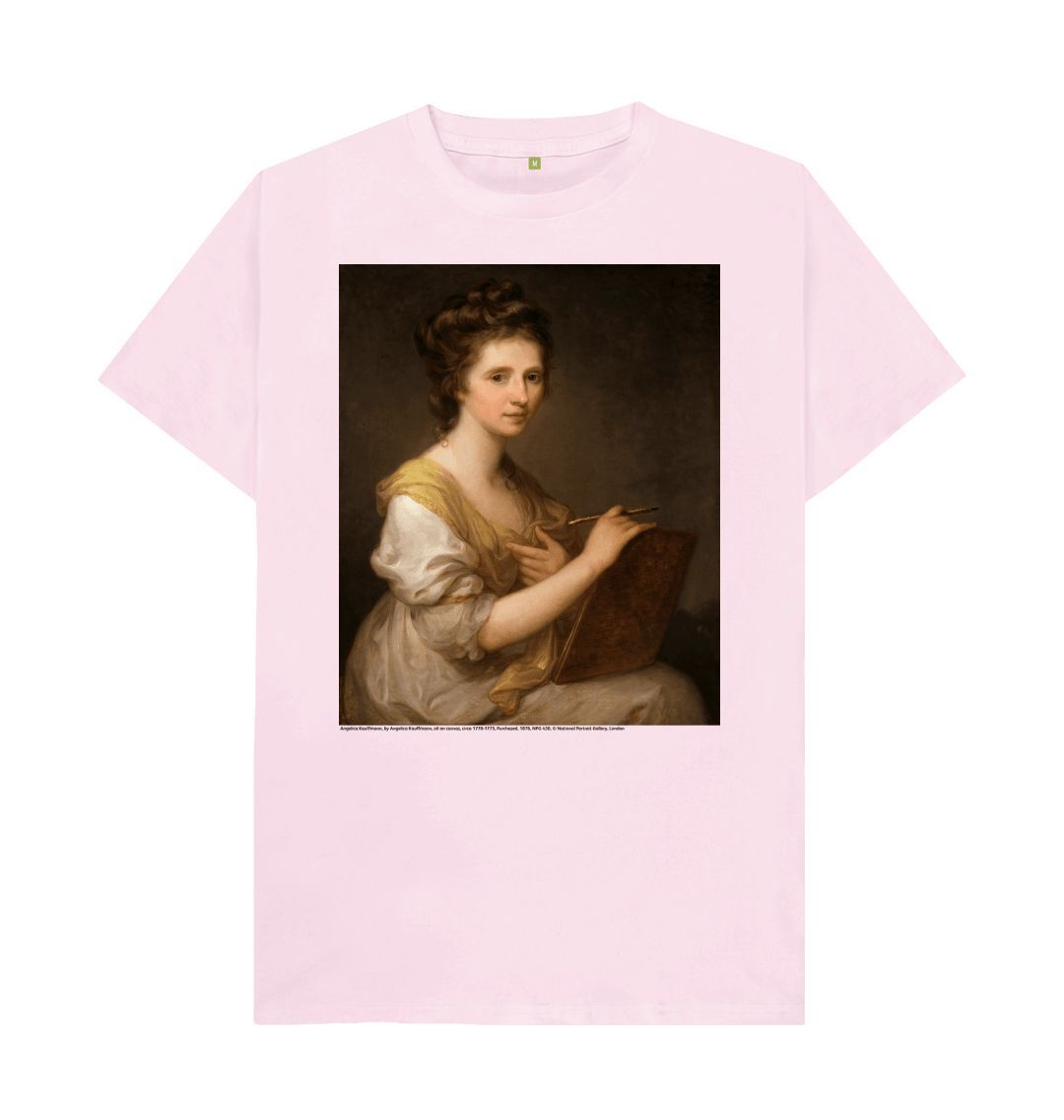 Pink angelica kauffmann unisex crew neck t shirt