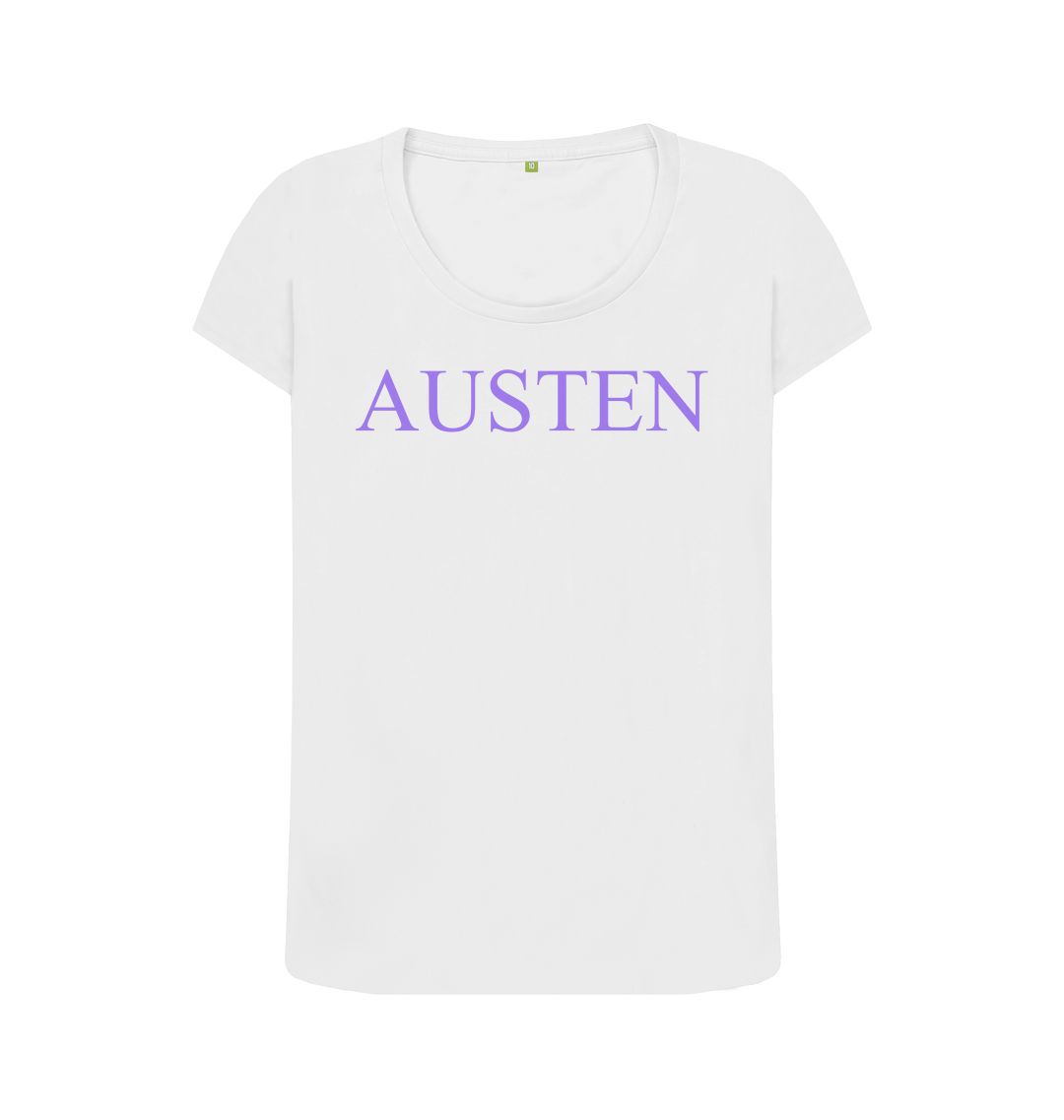 White austen women's scoop neck