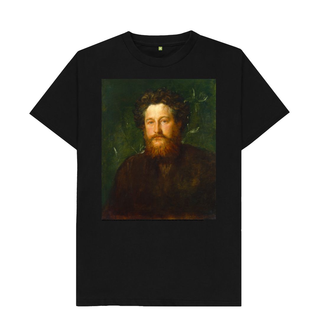 Black william morris unisex t shirt