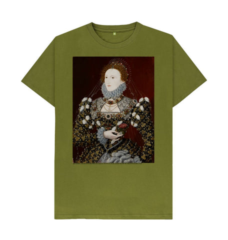 Moss Green Queen Elizabeth I NPG 190 Unisex T-Shirt