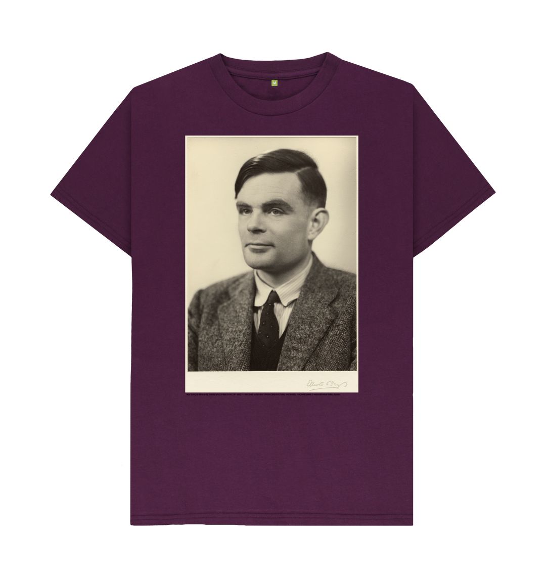 Purple alan turing unisex t shirt