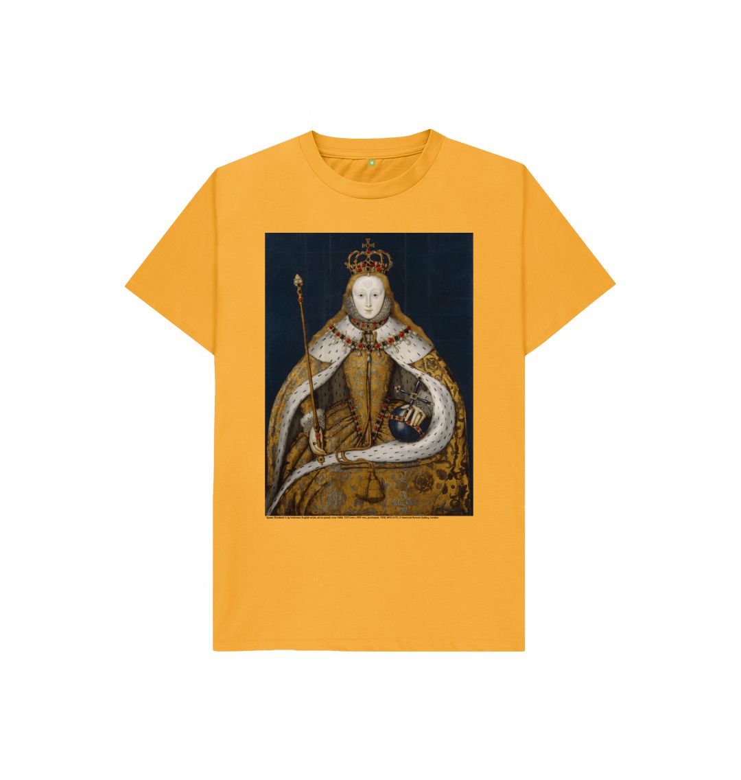 Mustard queen elizabeth i kids t shirt