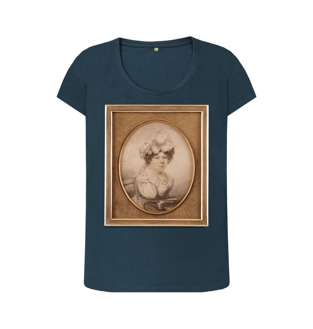 Denim blue sarah biffin women's scoop neck t shirt