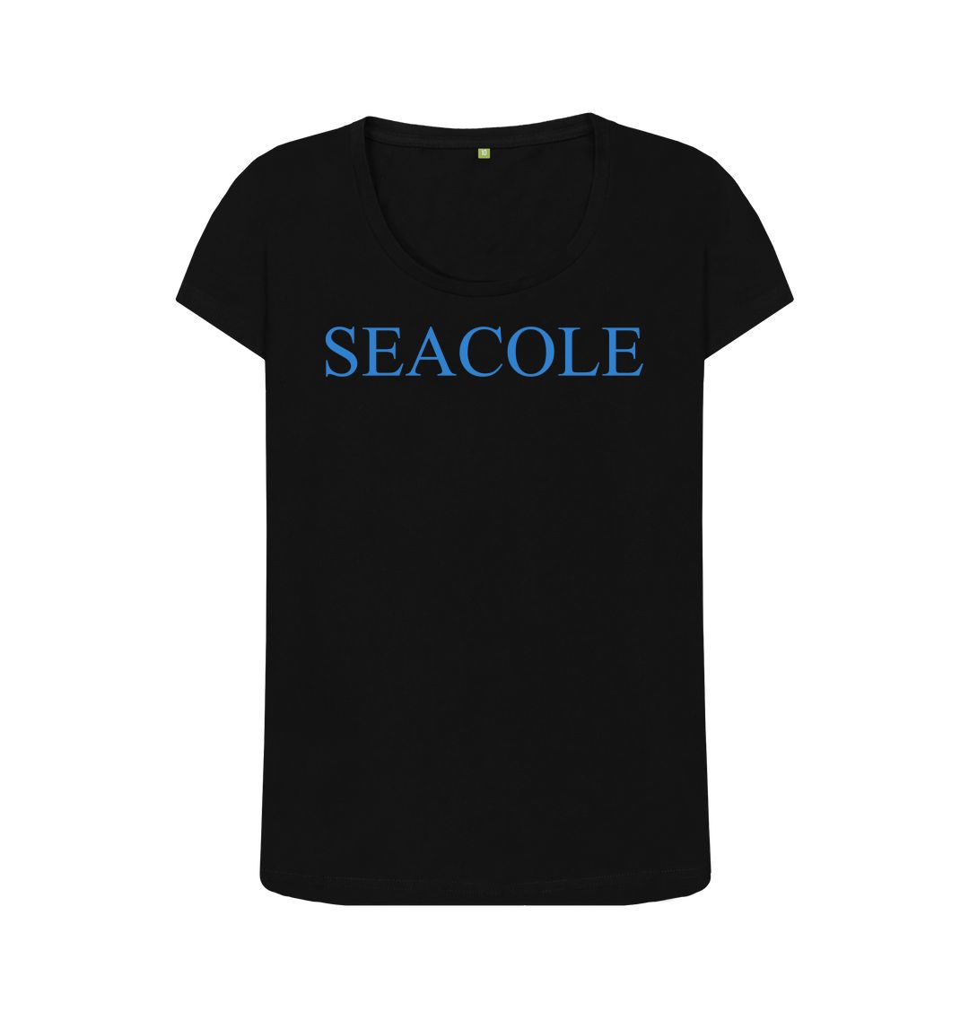 Black seacole women's scoop neck t shirt