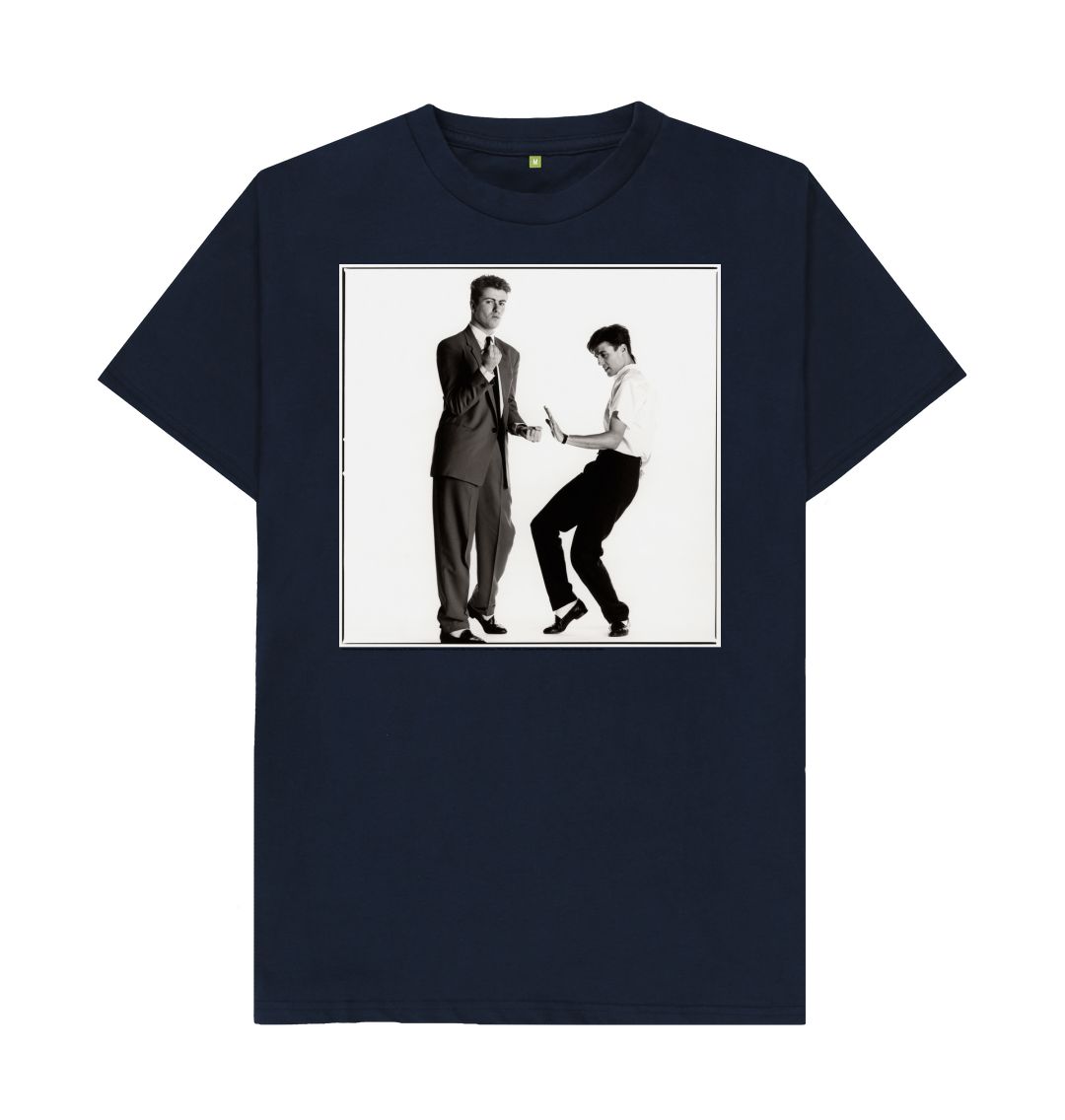 Navy blue wham! unisex crew neck t shirt