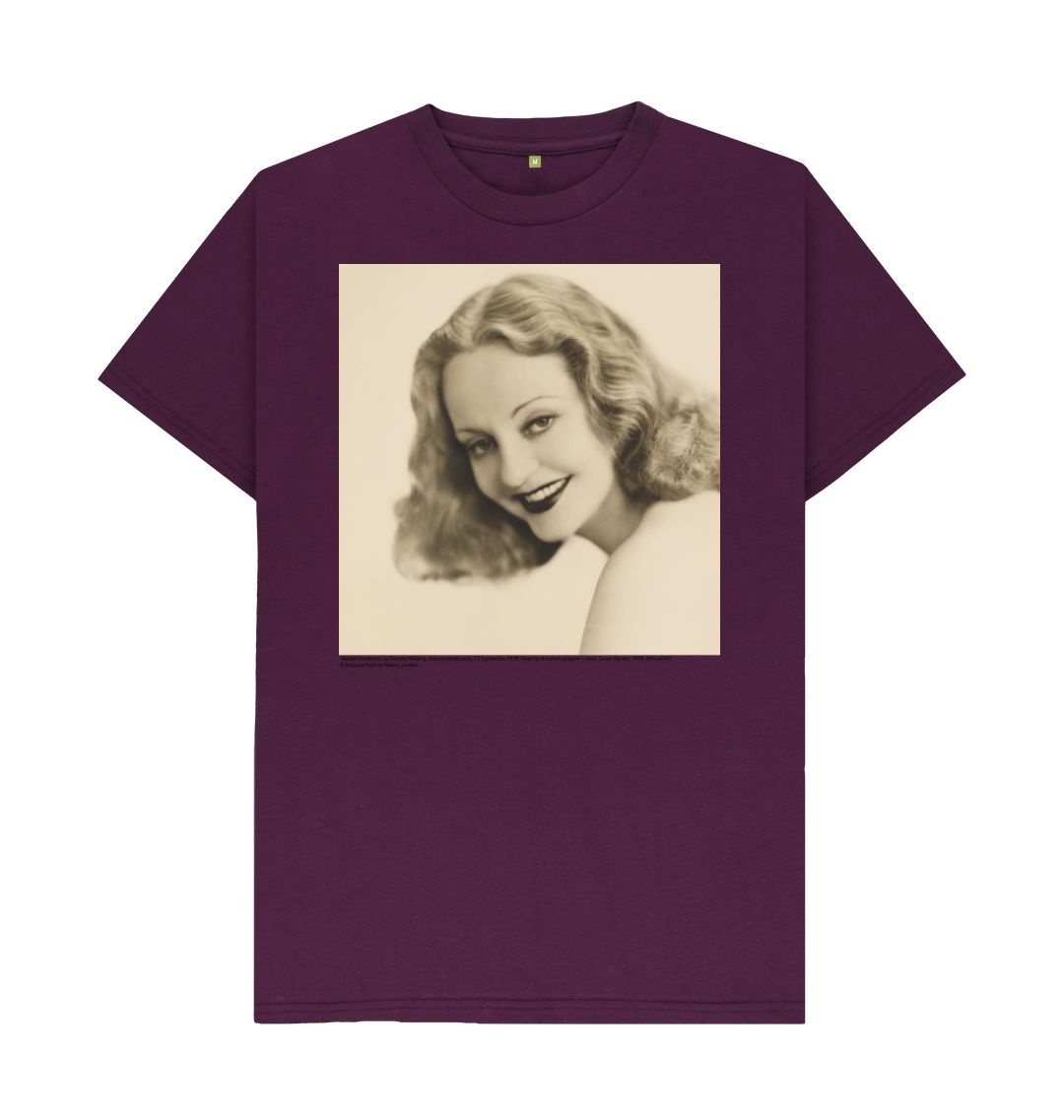 Purple tallulah bankhead unisex t shirt