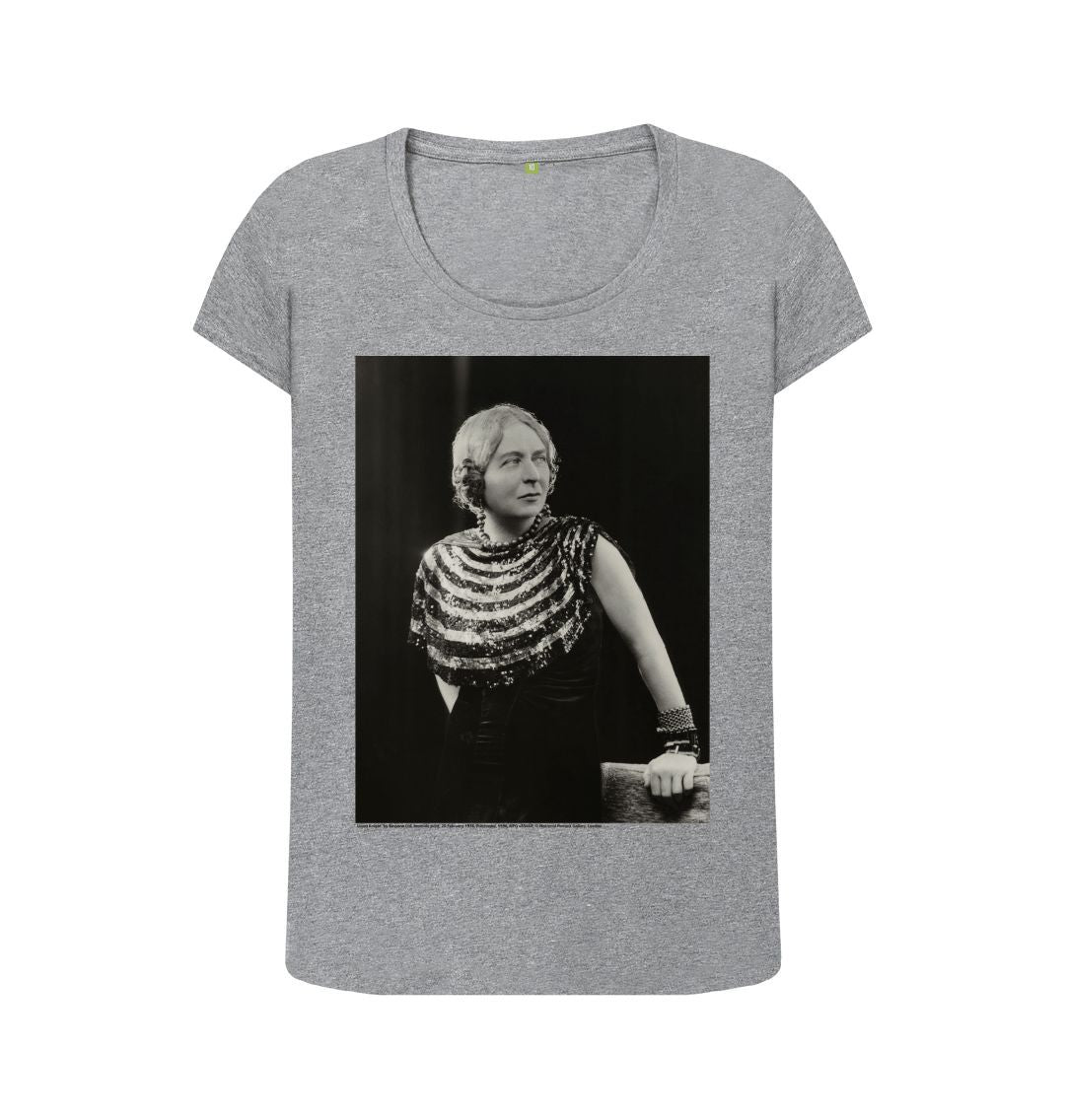 Athletic grey laura knight women's scoop neck t shirt