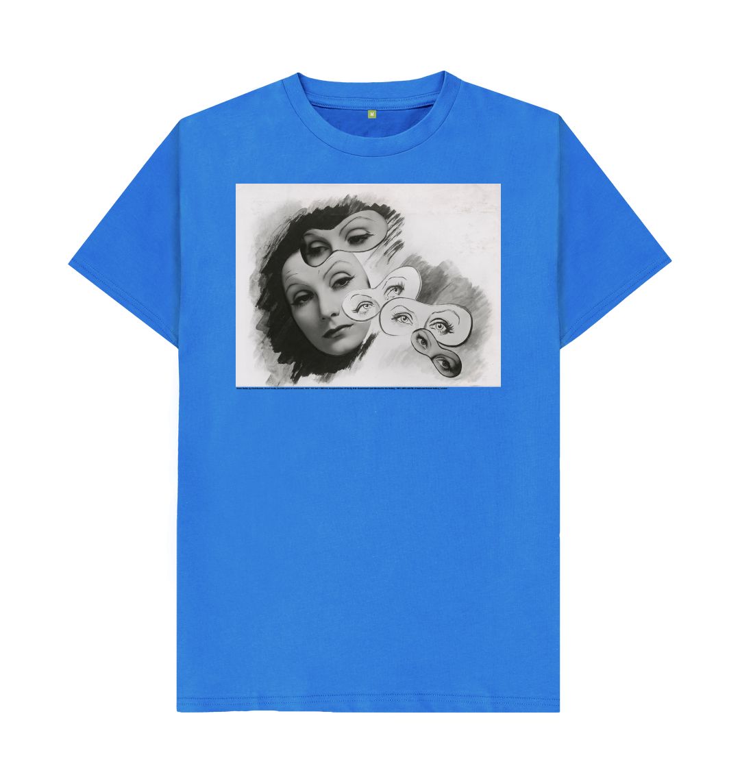Bright blue greta garbo unisex t shirt