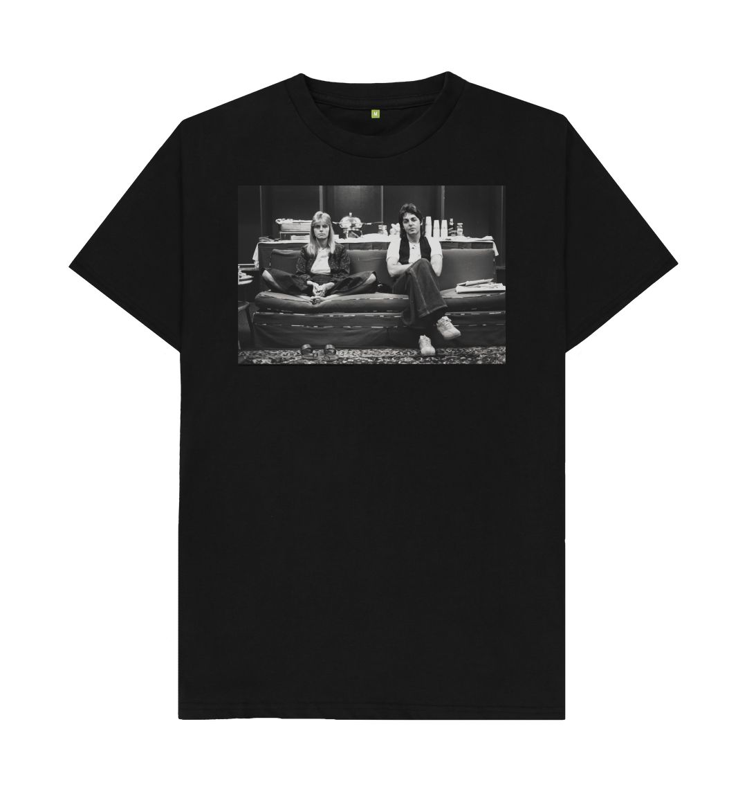 Black linda mccartney and paul mccartney unisex t shirt