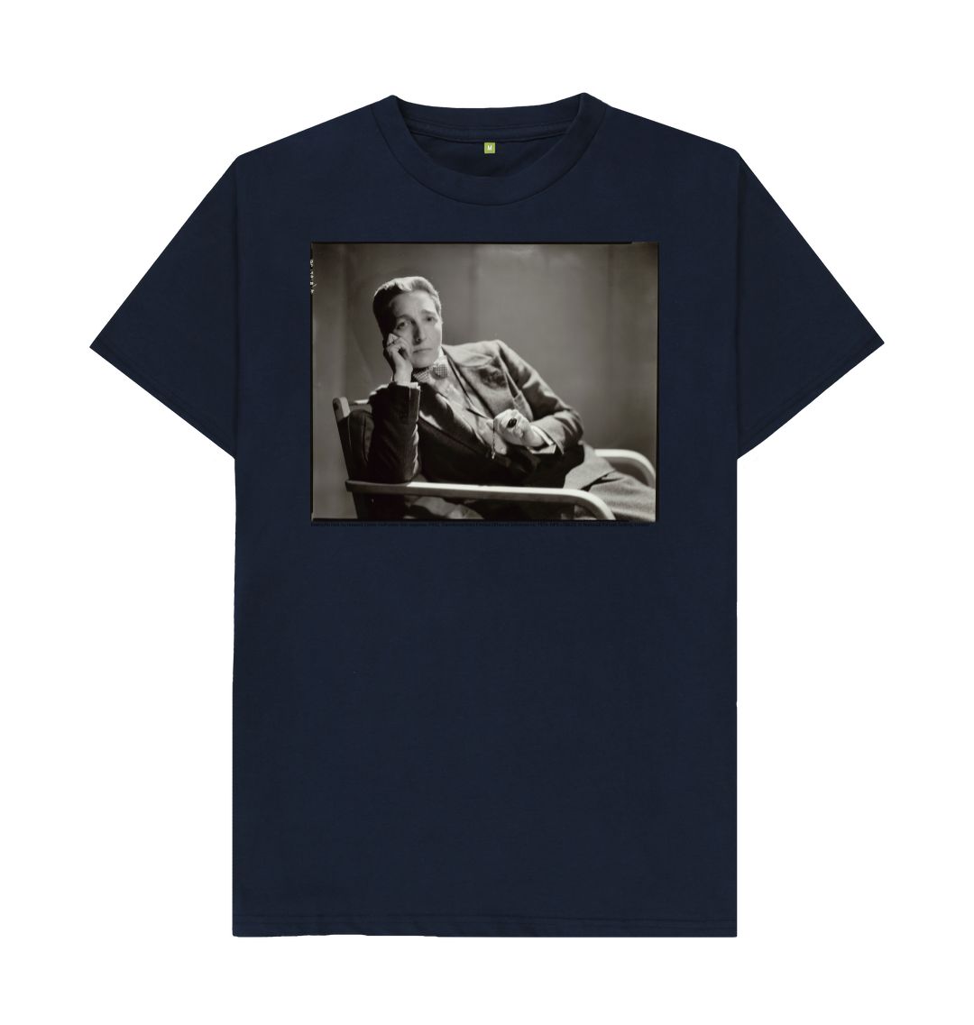 Navy blue radclyffe hall by howard coster unisex t shirt