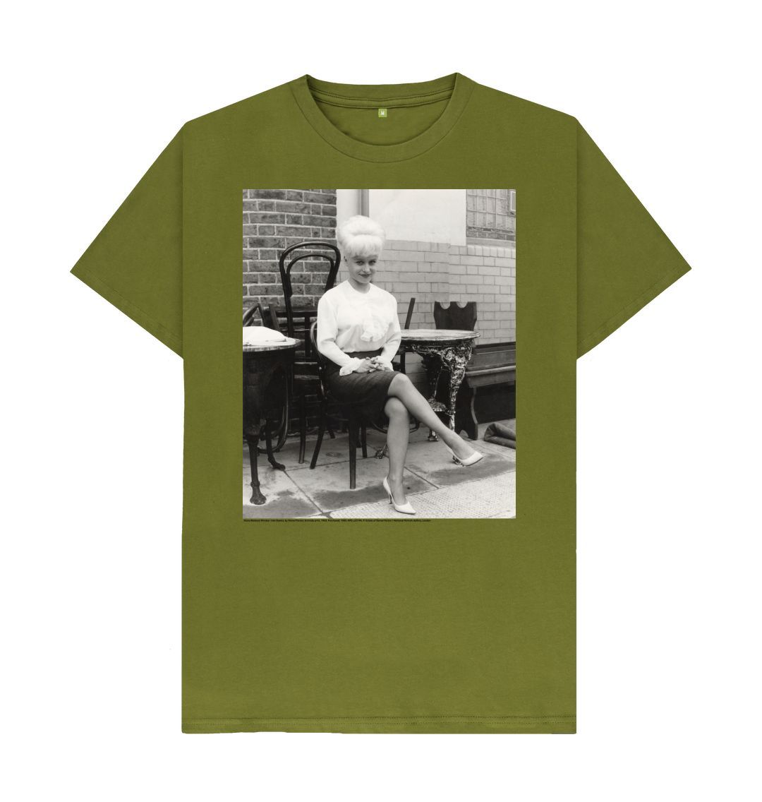 Moss green dame barbara windsor unisex crew neck t shirt
