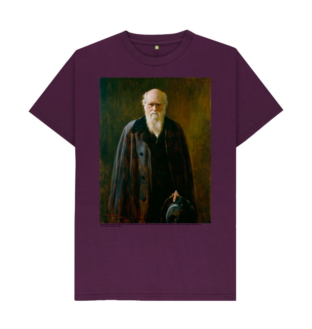 Purple charles darwin unisex t shirt