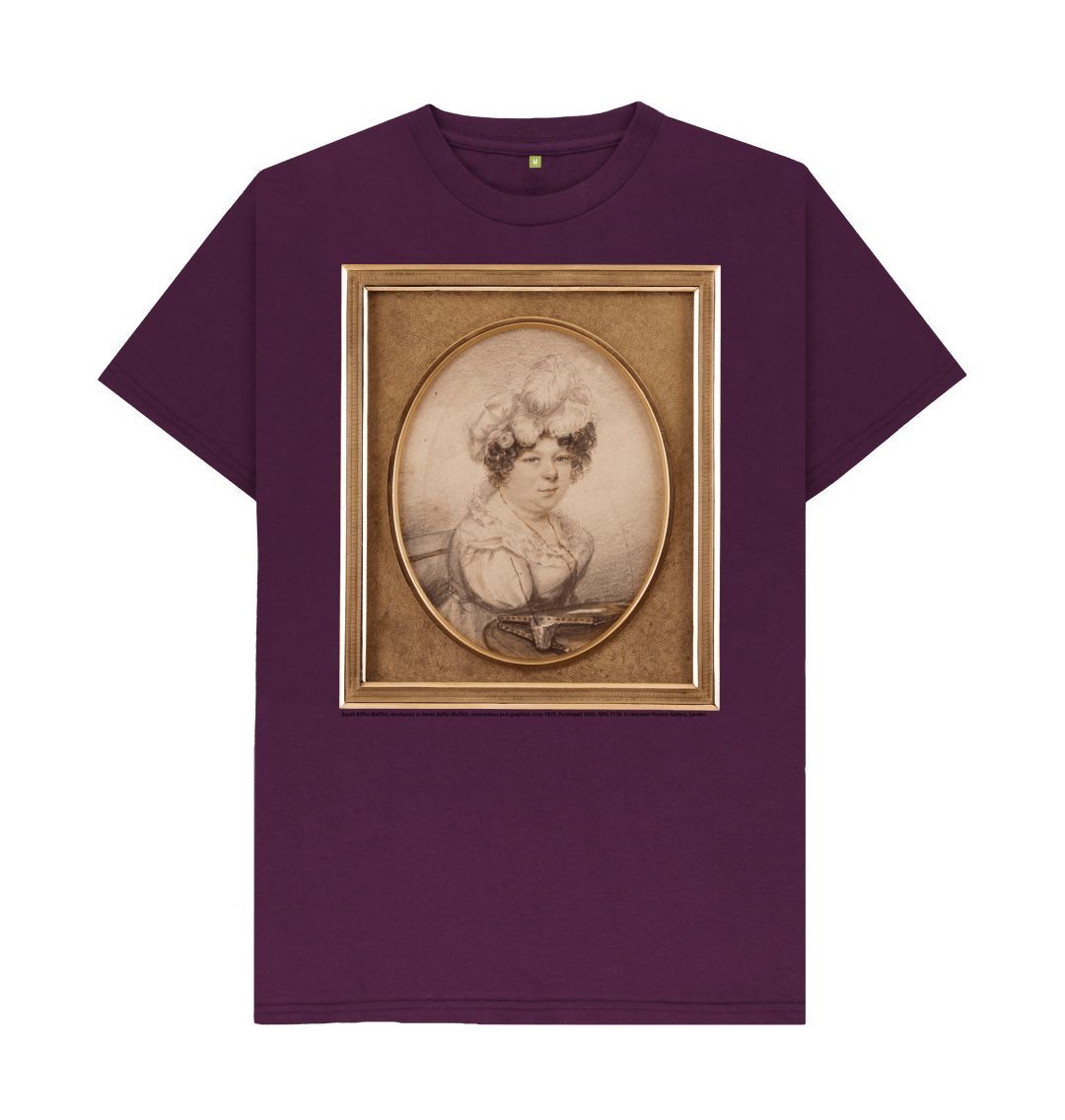 Purple sarah biffin unisex crew neck t shirt