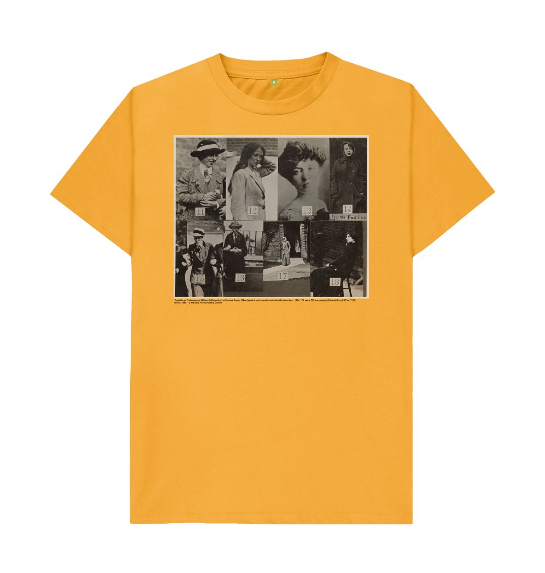 Mustard 'surveillance photograph of militant suffragettes' npg x132847 unisex t shirt