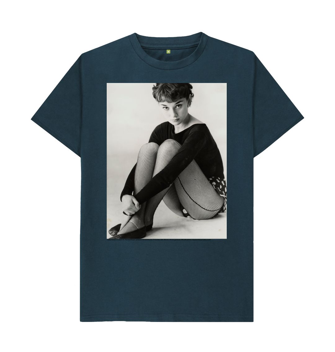 Denim blue audrey hepburn unisex t shirt