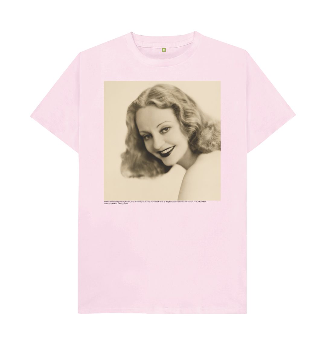 Pink tallulah bankhead unisex t shirt