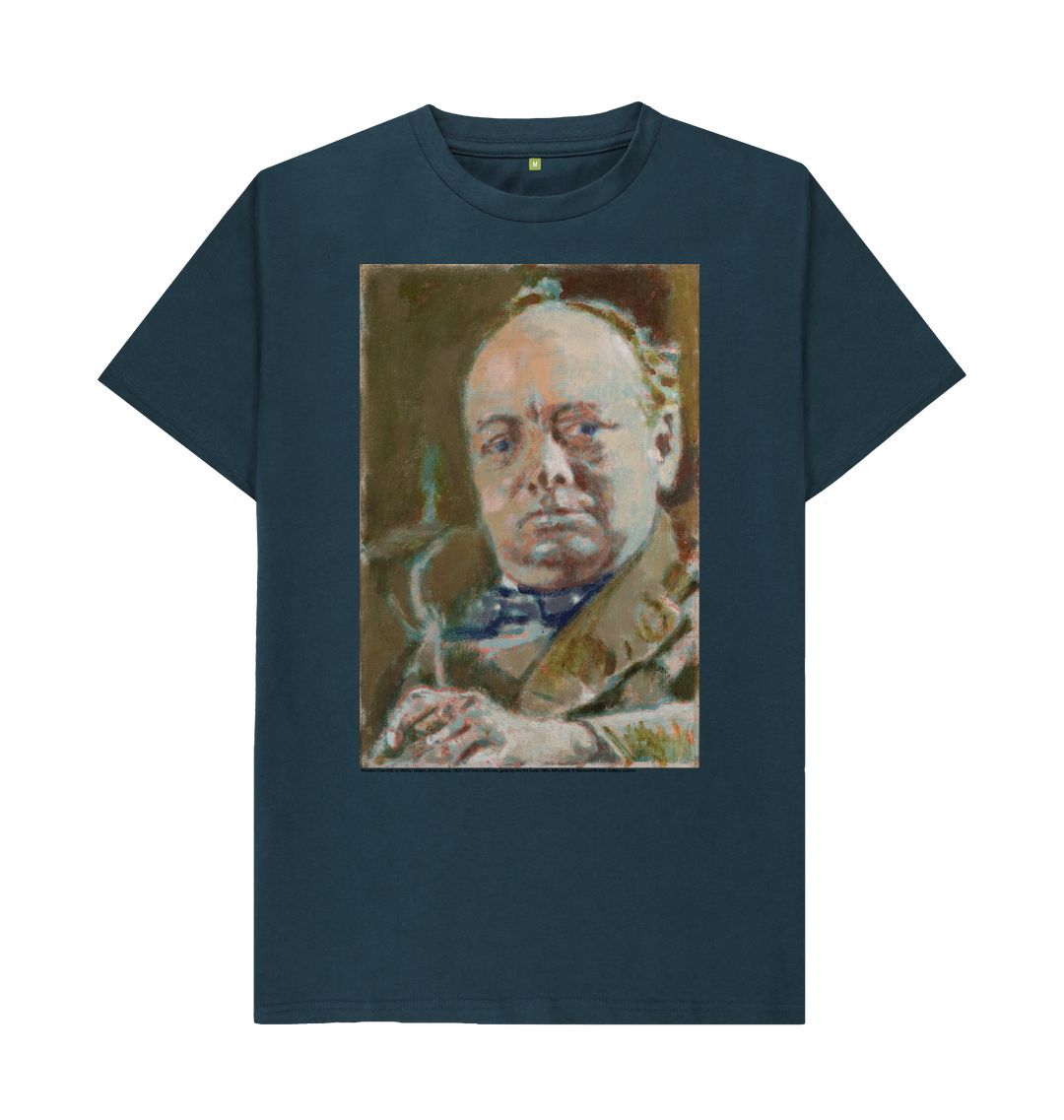 Denim blue winston churchill unisex t shirt