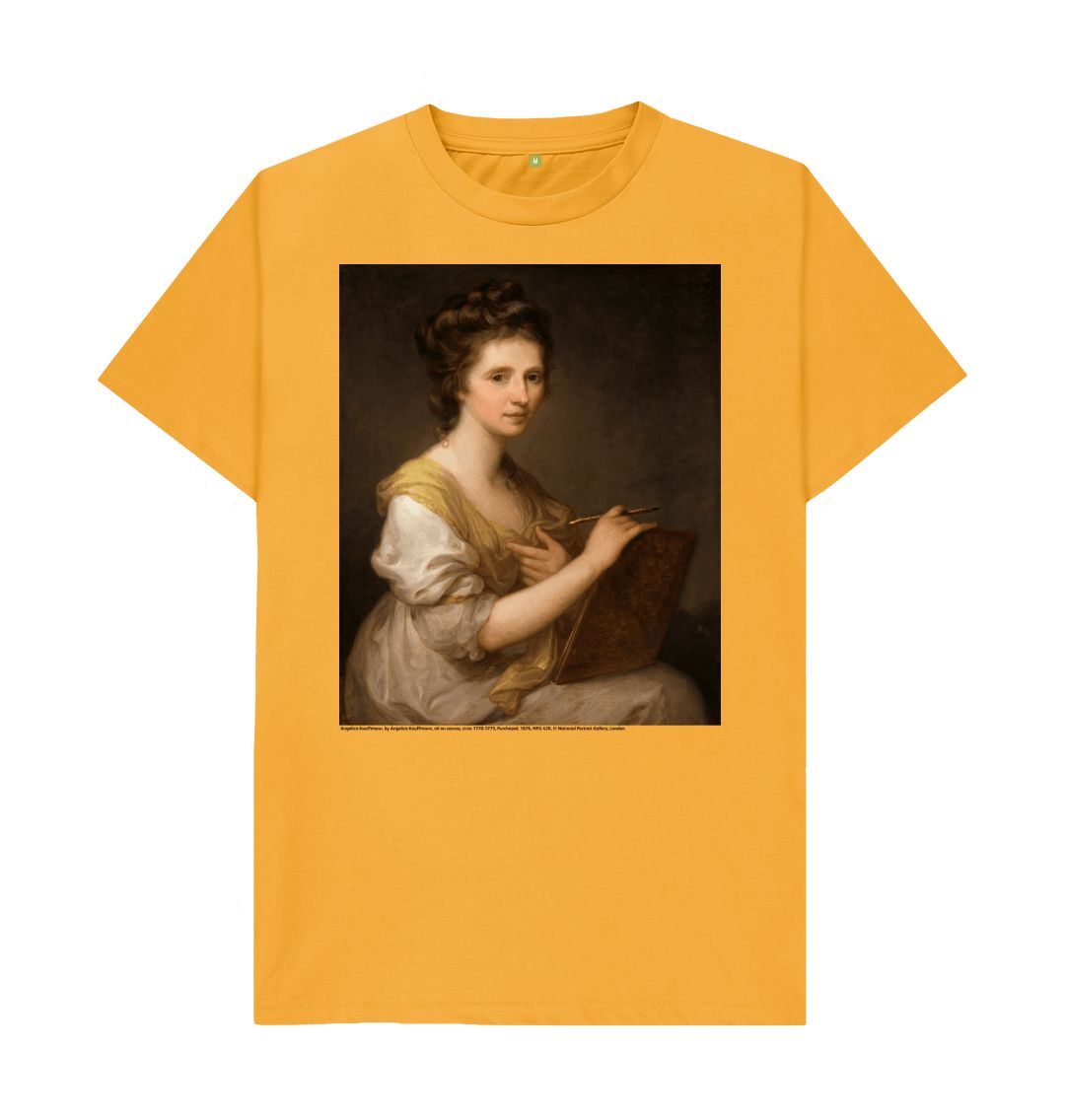 Mustard angelica kauffmann unisex crew neck t shirt