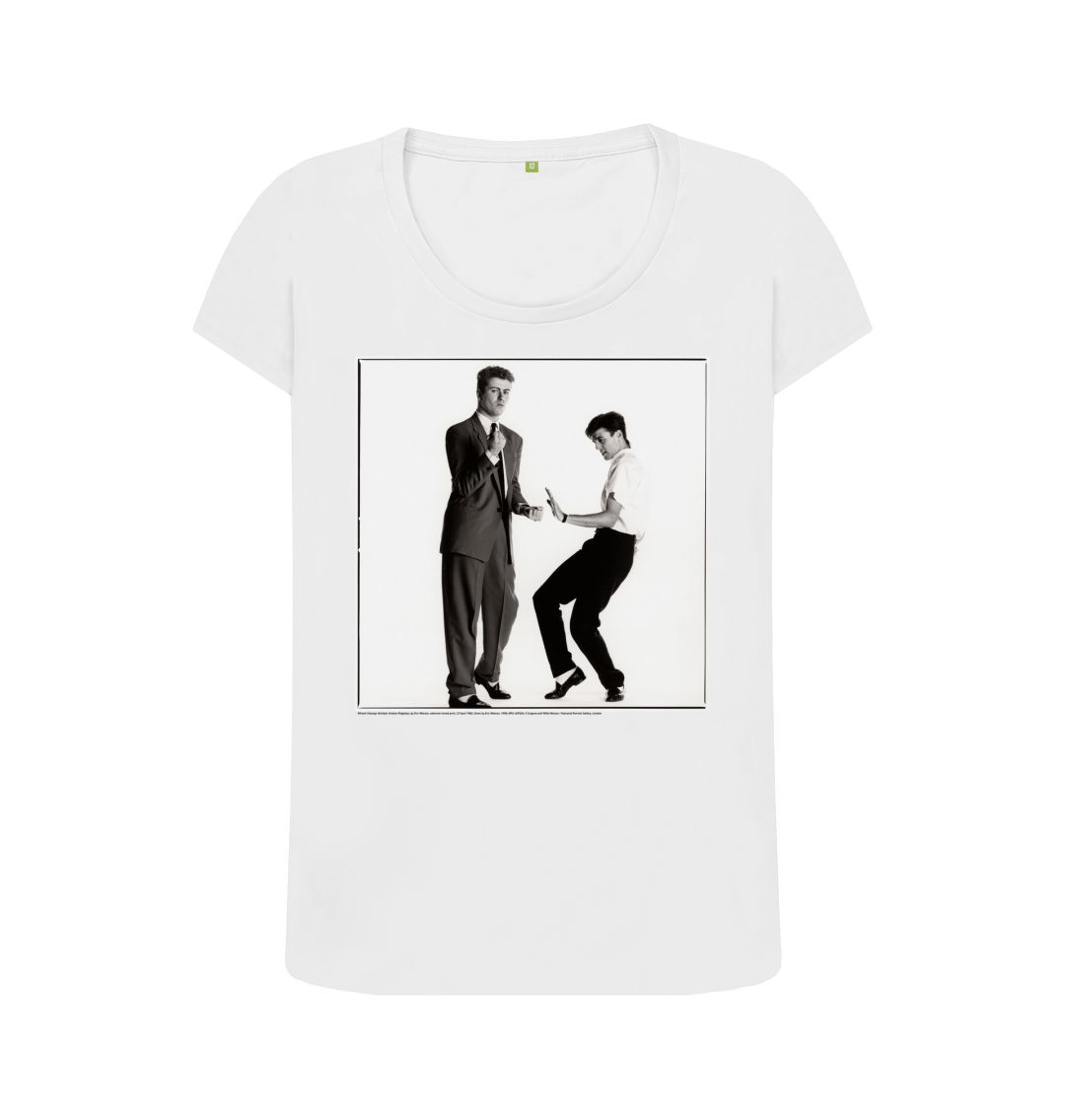 White wham! women's scoop neck t shirt