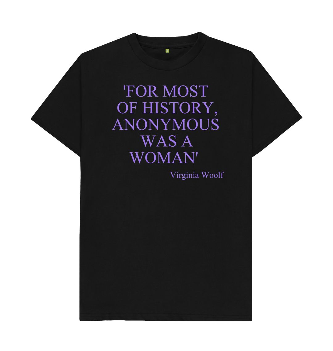Black virginia woolf quote t shirt