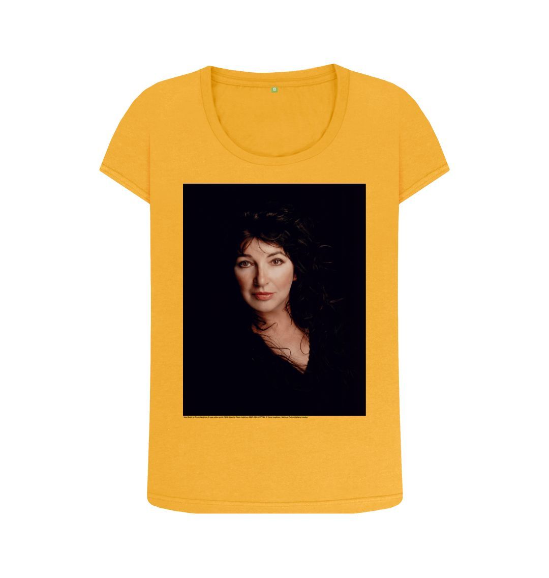 Mustard kate bush women's scoop neck t shirt