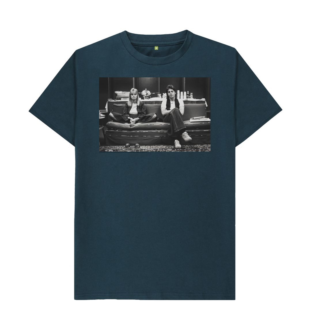 Denim blue linda mccartney and paul mccartney unisex t shirt