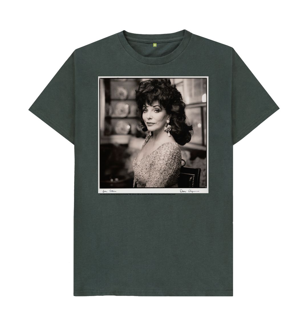 Dark grey joan collins unisex t shirt