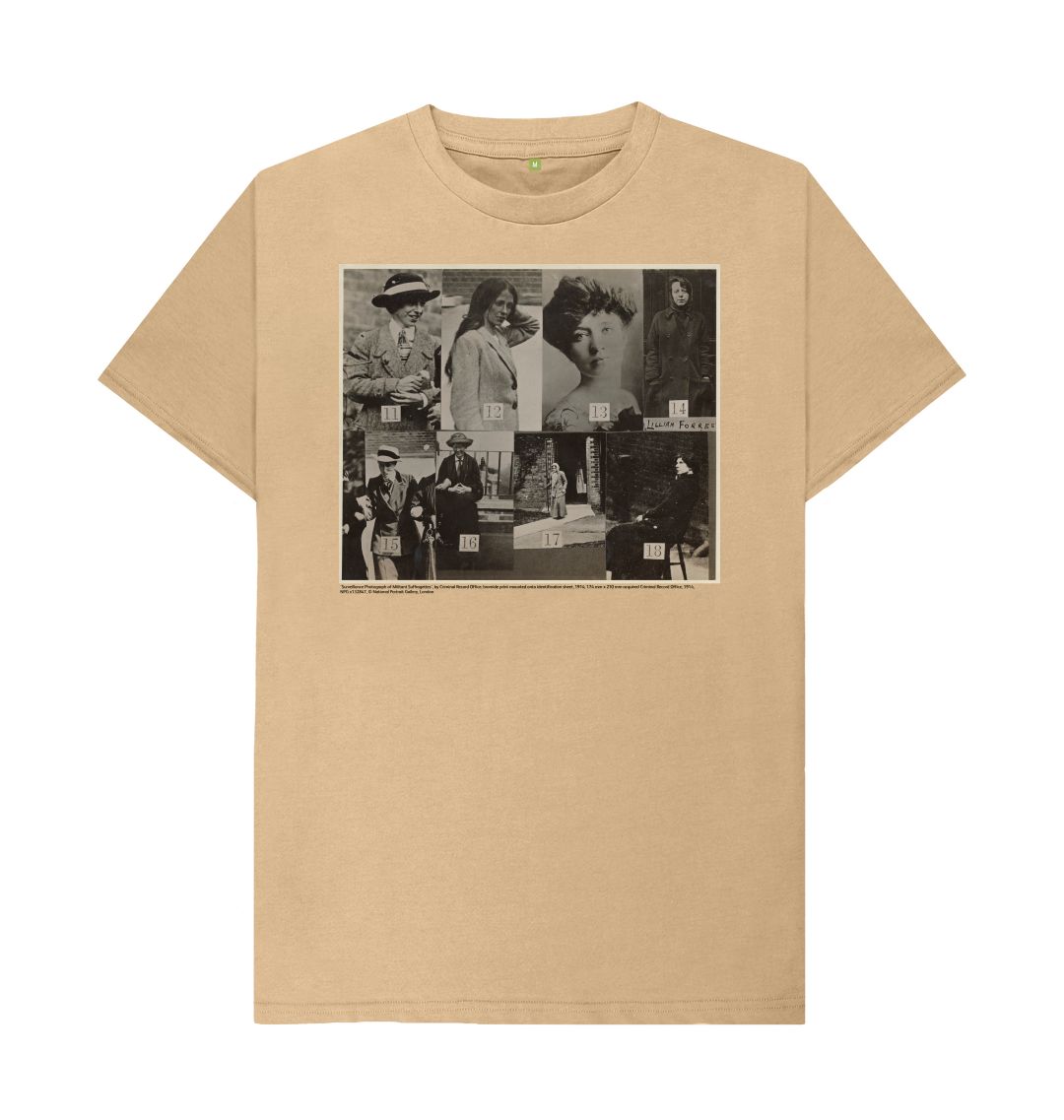 Sand 'surveillance photograph of militant suffragettes' npg x132847 unisex t shirt