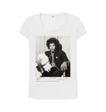 White Jimi Hendrix Women's Scoop Neck T-shirt