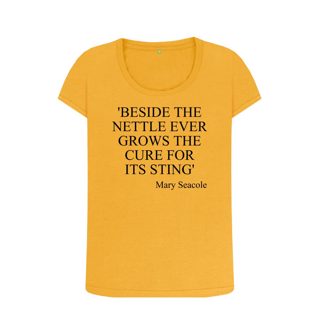 Mustard mary seacole women's scoop neck quote t shirt
