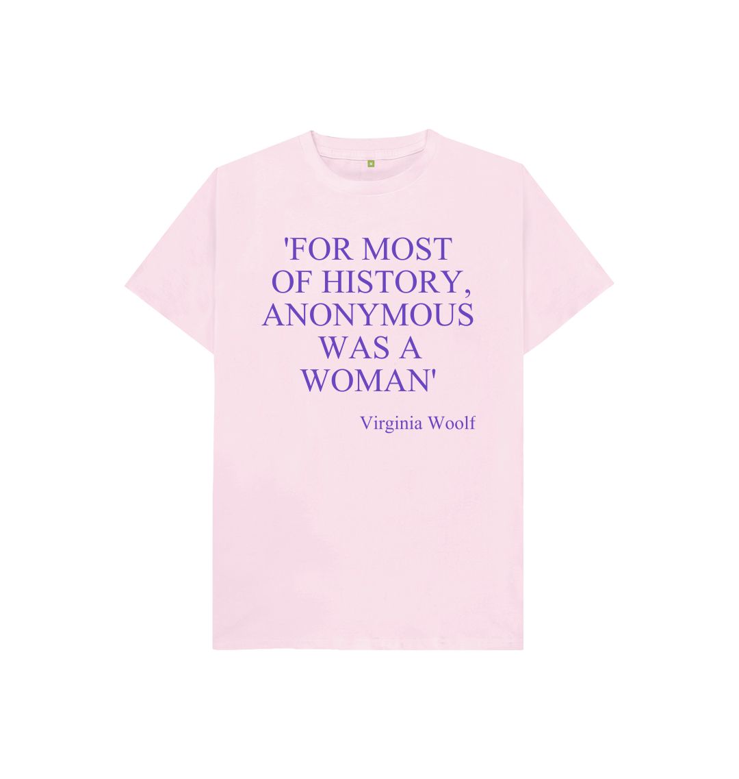 Pink kids virginia woolf quote t shirt