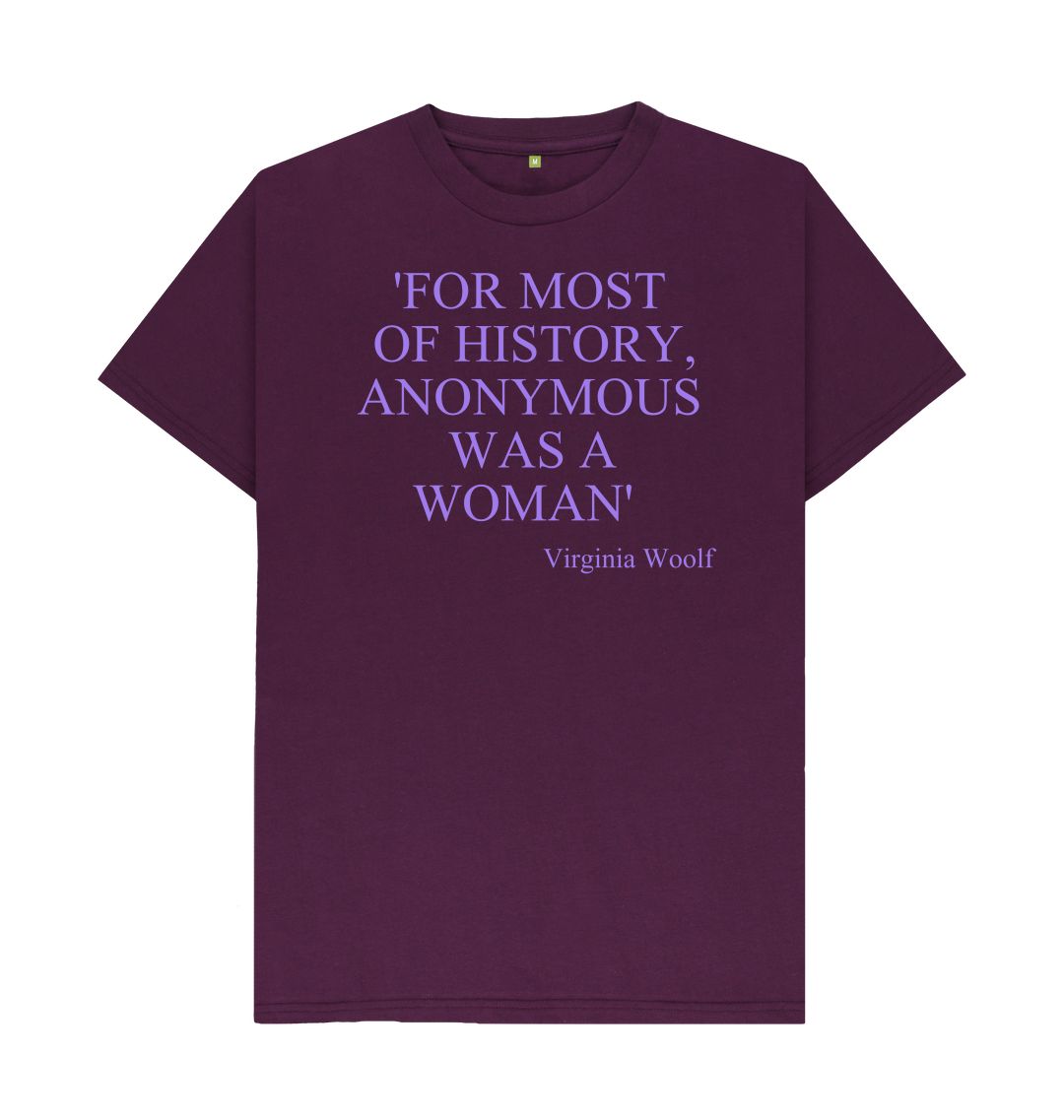 Purple virginia woolf quote t shirt