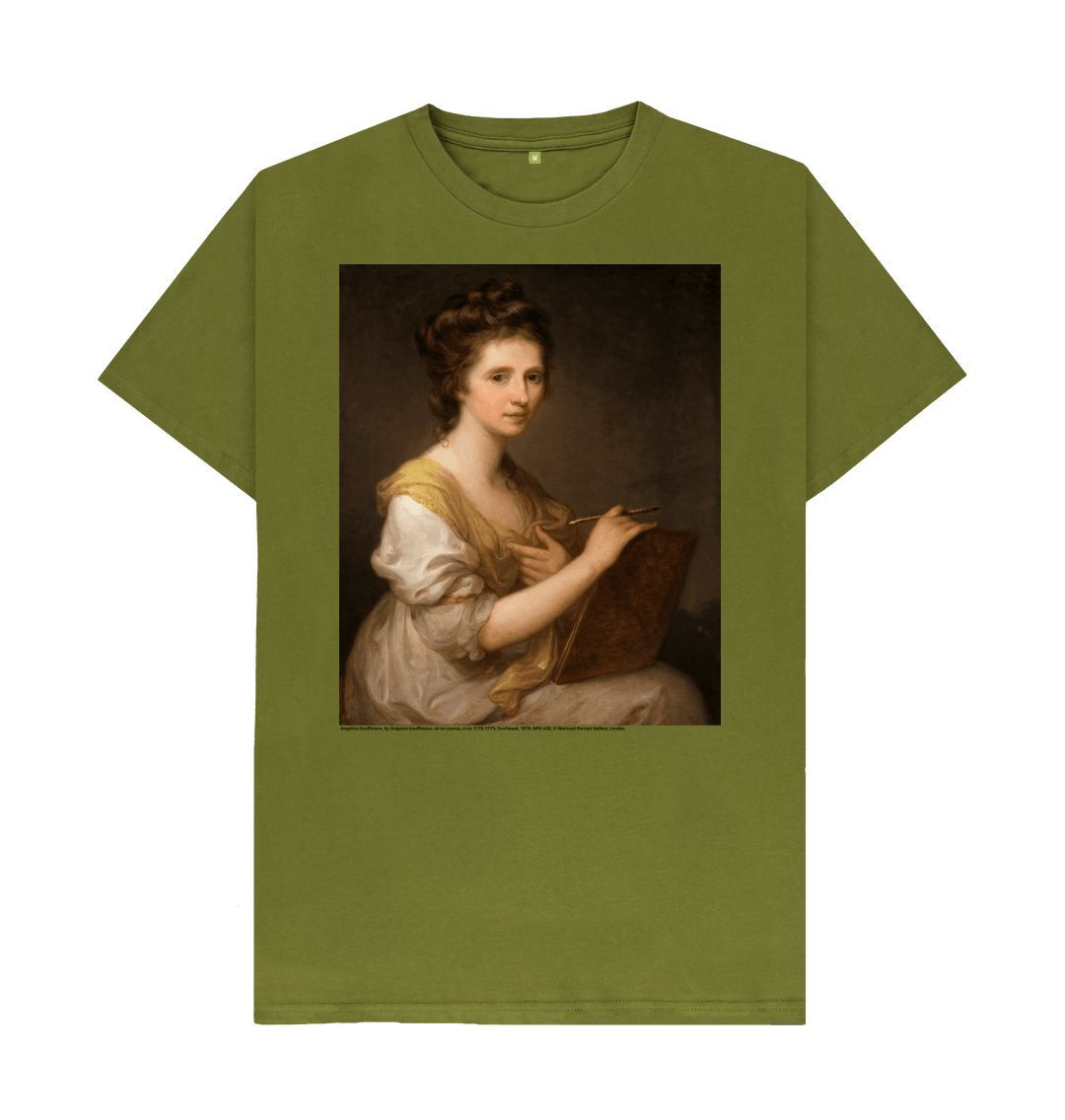 Moss green angelica kauffmann unisex crew neck t shirt