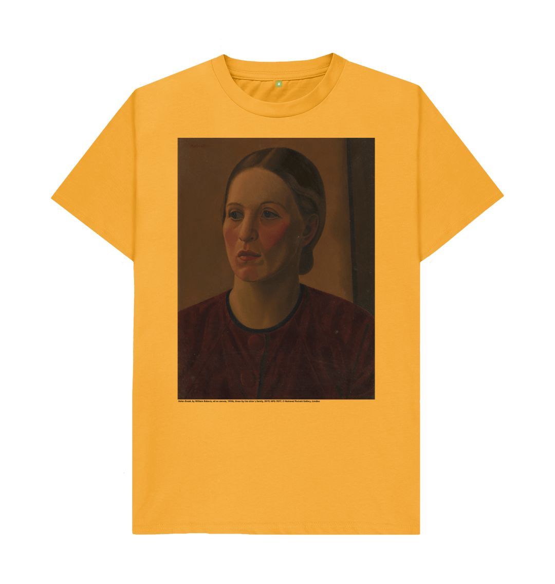 Mustard helen brook unisex crew neck t shirt